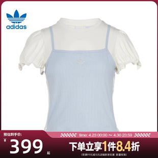 盛世长运阿迪达斯三叶草春季女子运动休闲圆领短袖T恤KY3298