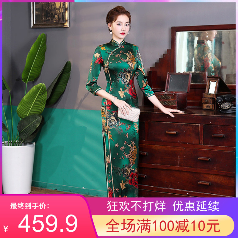 婉秀阁复古宴会长款桑蚕丝