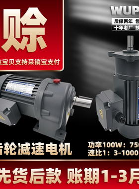 三相380V卧式立式齿轮减速电机纯铜线圈变频调速正反转马达减速机