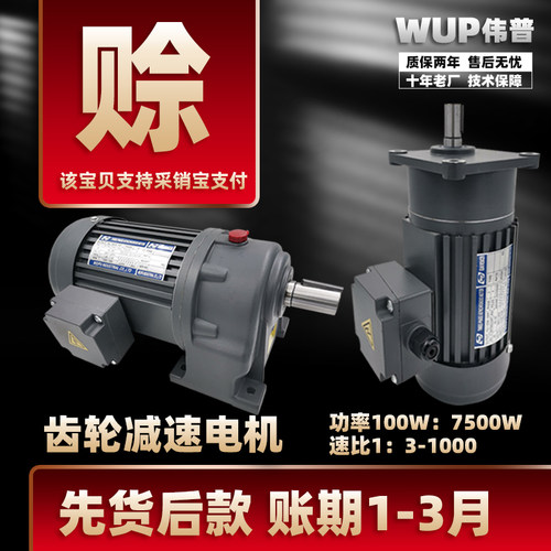 三相380V卧式立式齿轮减速电机纯铜线圈变频调速正反转马达减速机