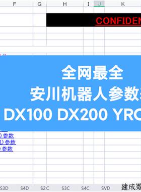 议价安川机器人系统参数表中文包含FED S1D S2D S2C SVD RS CIO S