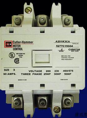 议价Cutler-Hammer/Westinghouse 工业级接触器 A201K3CA   90A12