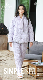 派邦奴睡衣女冬季加厚轻羽绒长袖长裤家居服套装可外穿休闲