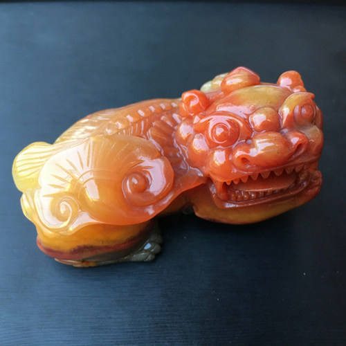 云南黄龙玉霸王貔貅招财进宝