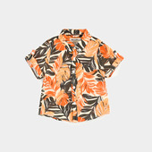 25新款 MIMY8090年代港风复古休闲花衬衫 男女童外搭沙滩度假大童潮