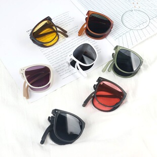 儿童黑色墨镜防紫外线太阳镜夏威夷度假男女童防晒遮光眼镜配饰