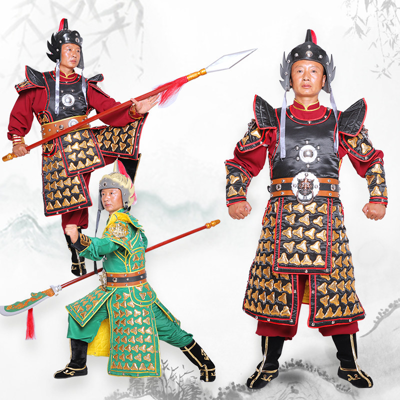 古代将军铠甲战袍三国赵子龙衣服盔甲可穿真人古装影视演出服男