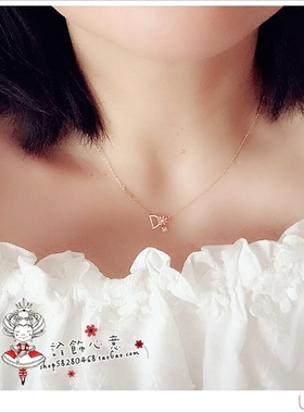 微镶字母超仙锁骨链