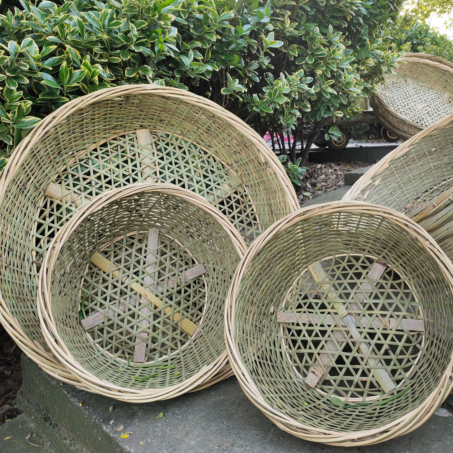 竹编豆腐筛耐用网筛晒酱肉鱼鸭鸡蛋竹筐大孔眼圆晾晒稻谷粗筛漏网