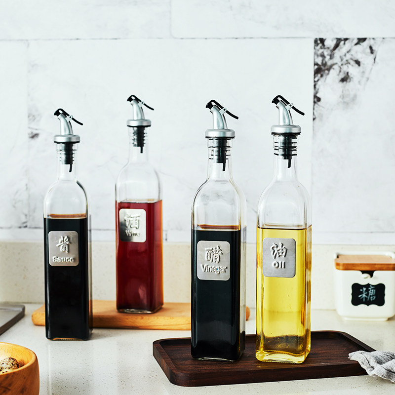 家用防漏油壶酱香油醋瓶调味瓶套装玻璃罐厨房用品大号调料瓶P|msdalam kategori dapur/memasak Appliances, Alat dapur/Penyimpanan dapur, botol penyimpanan/bekas penyimpanan dapur, botol perasa - dari Buy2taobao.com untuk memberikan perkhidmatan ejen Taobao profesional membeli