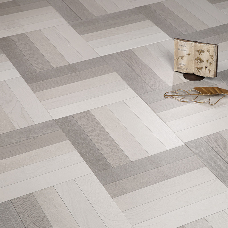 北欧风人字拼花鱼骨拼强化复合地板家用环保耐磨锁扣商店工程10mm