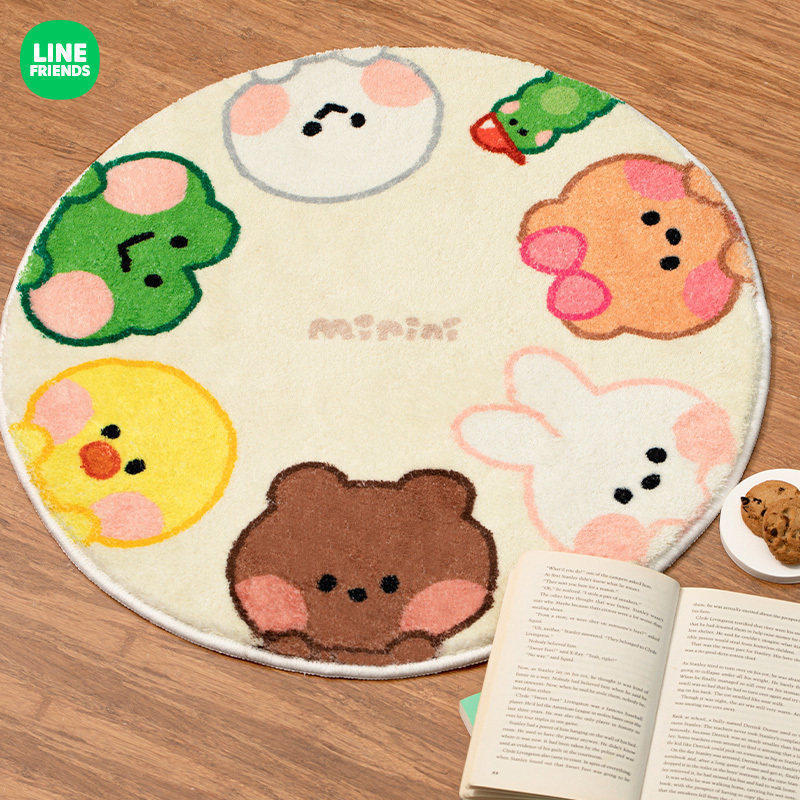 LINEFRIENDS布朗熊装饰地垫毛毯