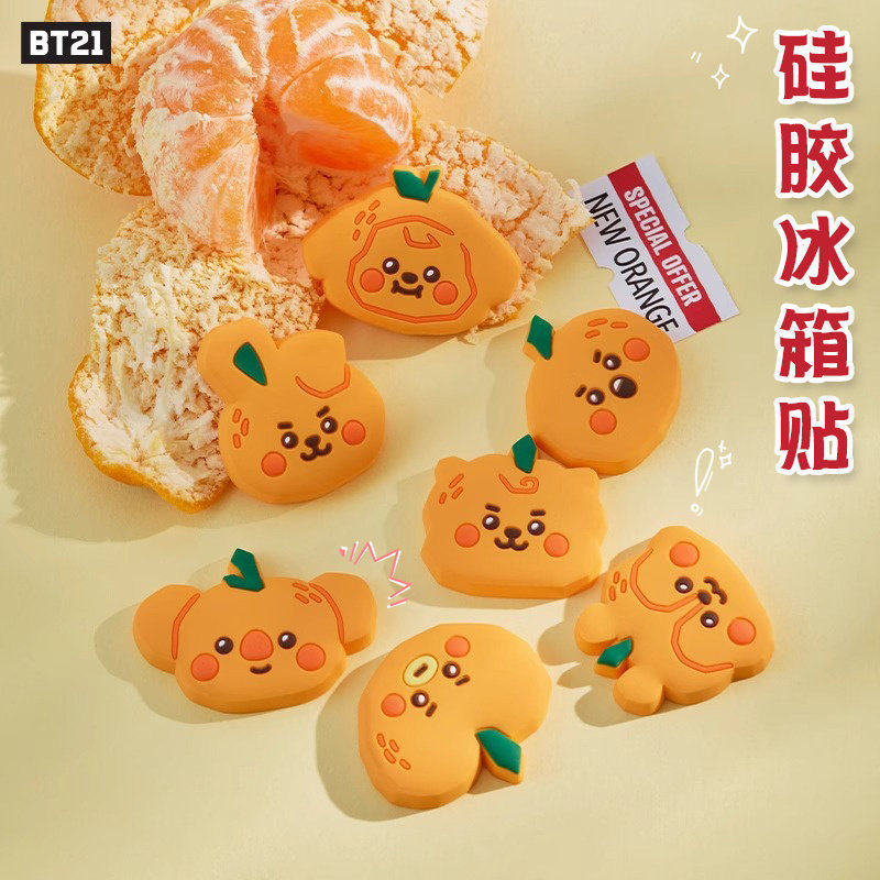 橙子硅胶磁吸贴家居装饰品