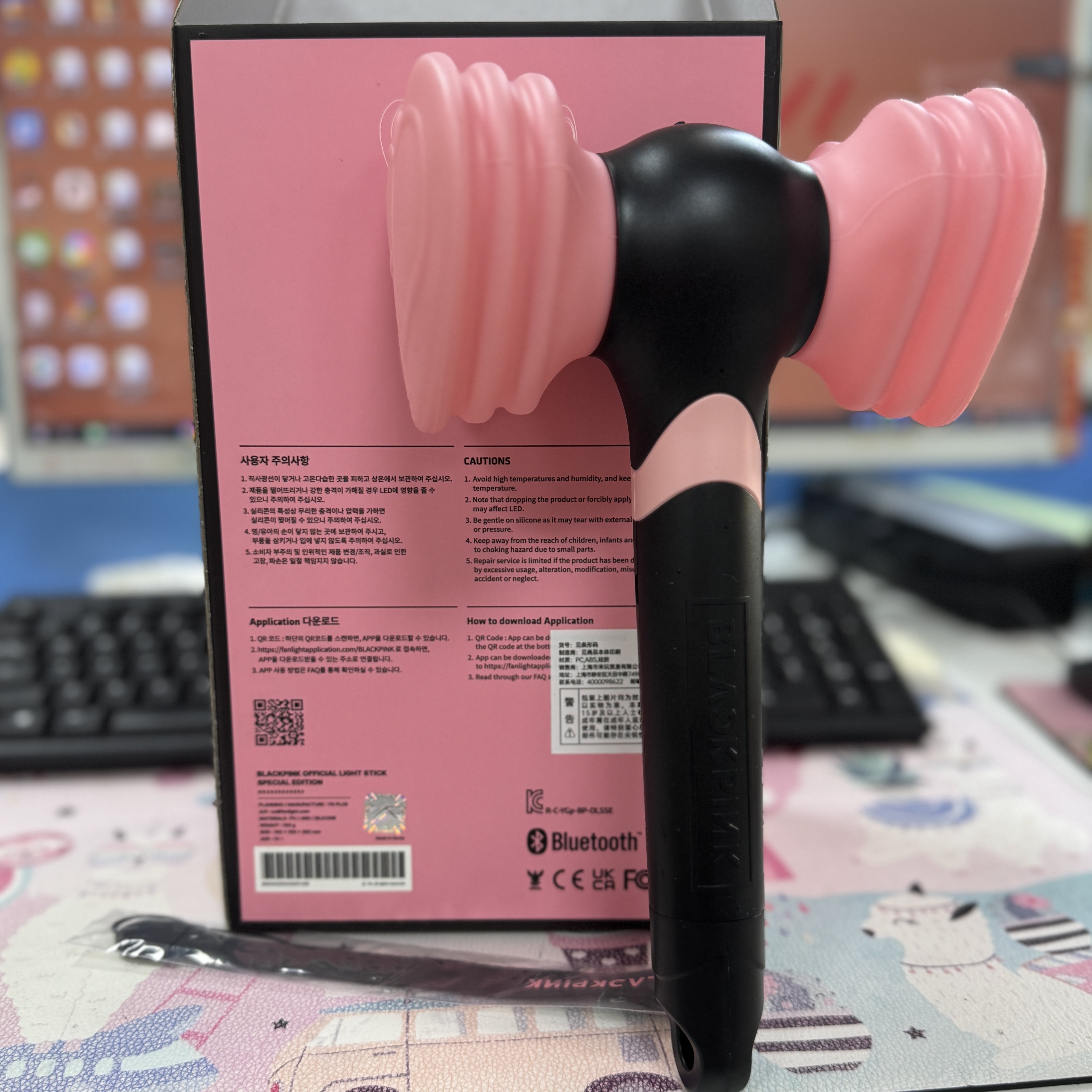 正品现货】BLACKPINK 官方应援棒 荧光棒 粉锤二代 特别版