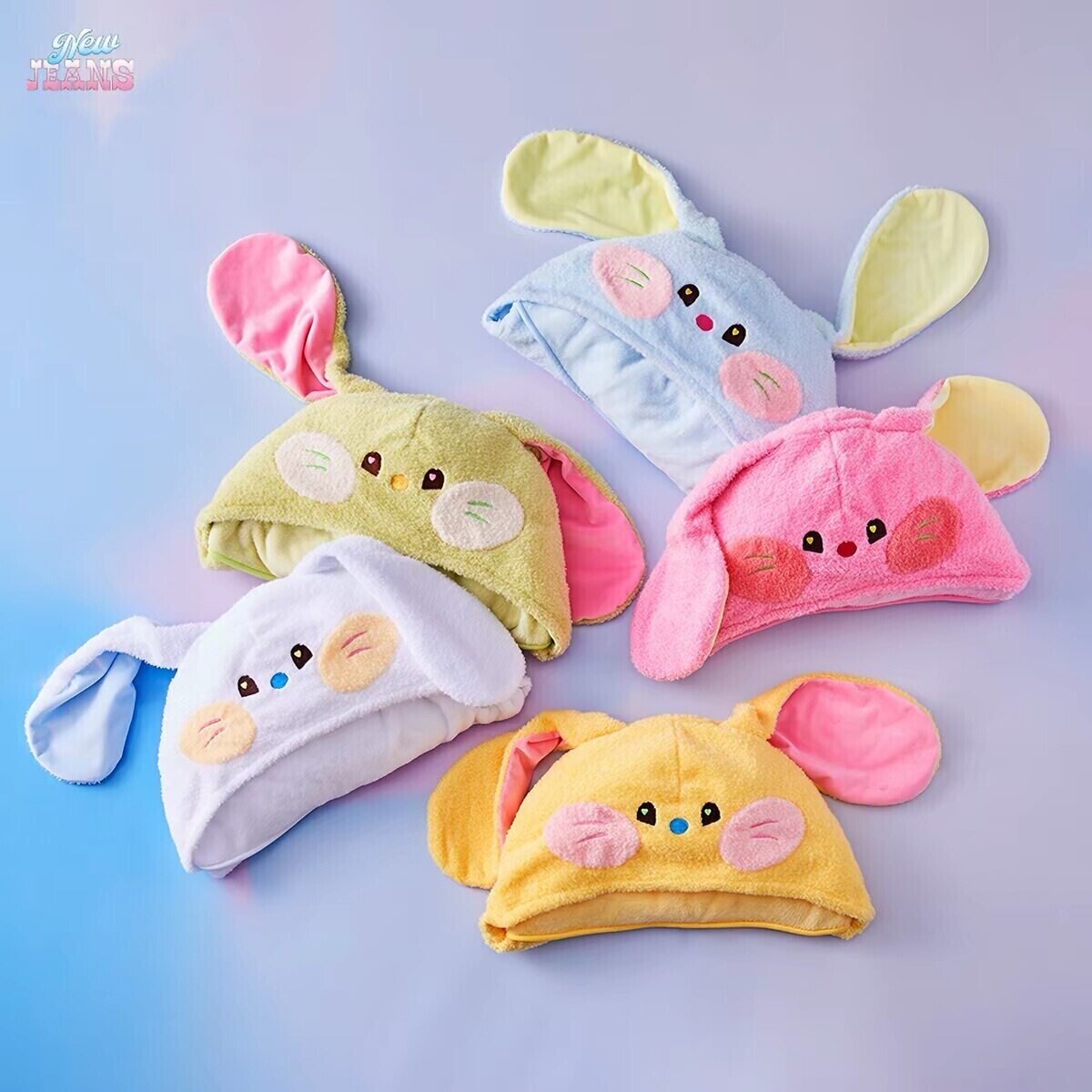 LINE FRIENDS 正版卡通NEWJEANS bunini 连帽毛毯可爱空调毯子