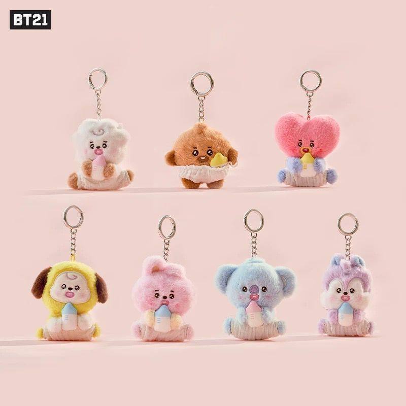 BT21防弹少年团NEW BORN 2代系列毛绒玩偶钥匙扣包饰包挂件可爱