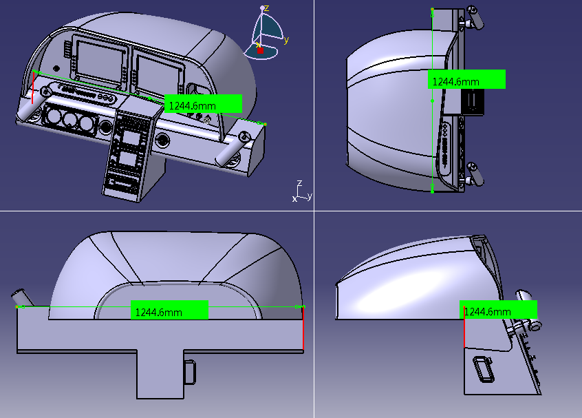 无人机Cirrus SR22 仪表板3D模型