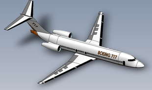 波音717-200飞机模型3D