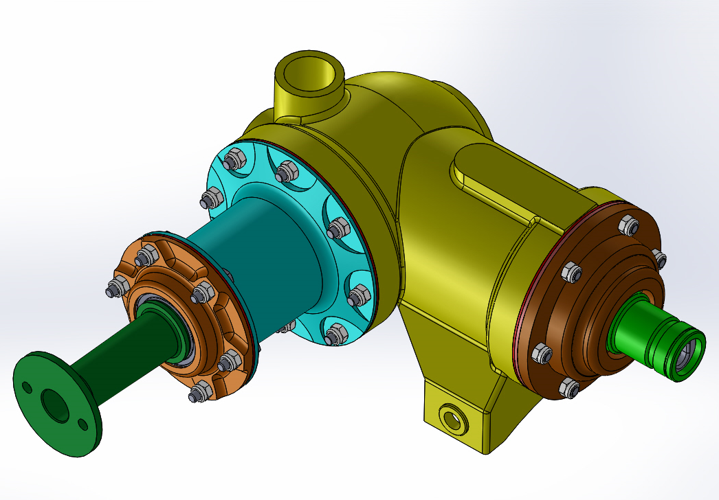 直升机尾桨后传动箱3D模型