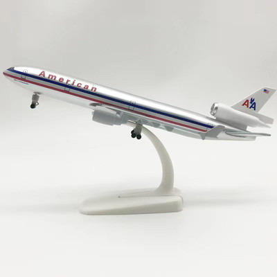 20cm美国航空American AA麦道MD-11合金真金属飞机模型航模摆件
