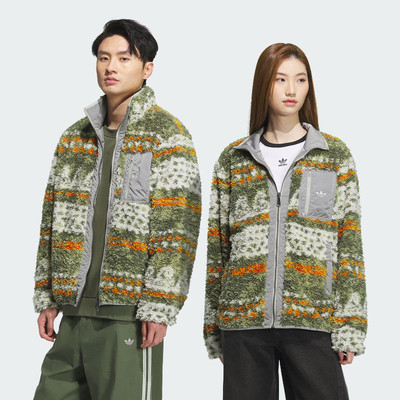 阿迪达斯三叶草2025秋男子TOC JACKET人造毛绒外套KC0106 KC0105