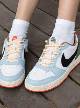 Nike耐克女鞋2025新款COURT运动休闲童鞋板鞋DX6052-101