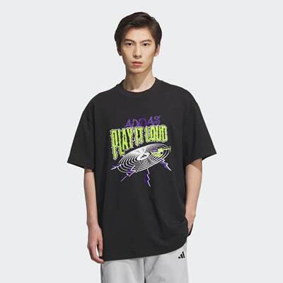 阿迪达斯adidas春季男装篮球运动上衣休闲圆领棉短袖T恤 KA2297