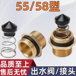 黑猫熊猫洗车机配件55/58型高压清洗机调压阀出水口接头出水阀门