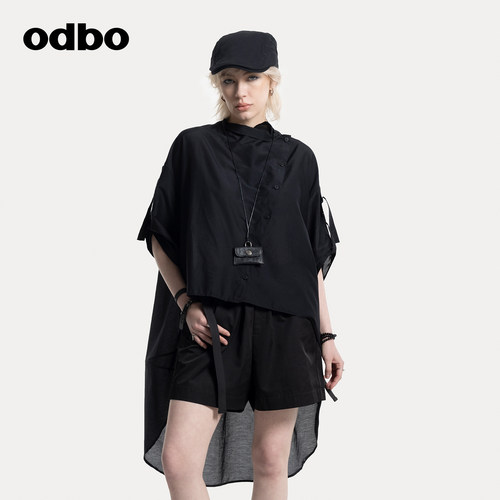 odbo/欧迪比欧2025新款夏季衬衣女原创设计师品牌小众薄款设计感