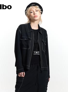 odbo/欧迪比欧时尚设计师品牌2025春夏新款长袖外套休闲工装夹克