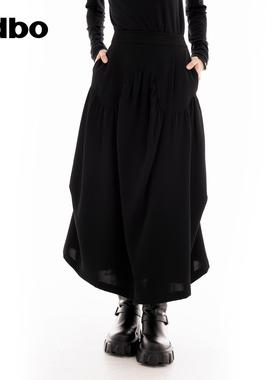 odbo/欧迪比欧时尚女装半身裙子女2025秋季新款高级感不规则长裙