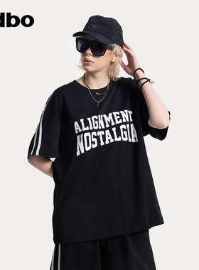 odbo/欧迪比欧2025新款夏短袖女t恤2025新款宽松时尚潮流百搭上衣