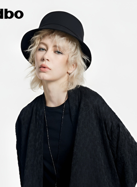 odbo/欧迪比欧帽子女士冬新款羊毛显脸小盆帽简约休闲百搭渔夫帽