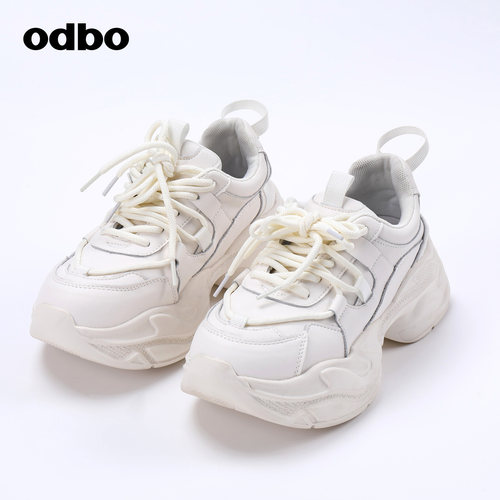 odbo/欧迪比欧米白色休闲鞋女