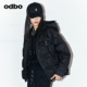 新款 odbo 外套 加厚保暖短款 欧迪比欧连帽鸭绒羽绒服女冬季