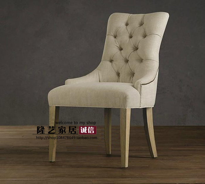 特价新古典餐椅布艺餐椅酒店餐厅餐椅可定制时尚美式乡村餐椅椅子
