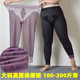 加肥大码 秋冬薄款 女外穿打底裤 黑色棉裤 高腰 加绒加厚光滑面保暖裤