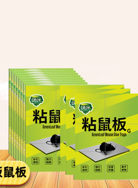 绿叶粘鼠板贴除大小老鼠强力胶粘驱除灭鼠耗子绿叶老鼠贴GL02411
