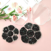 娃娃眼睛diy泰迪熊动物玩偶眼睛黑色半圆蘑菇扣平底眼睛扣黑豆