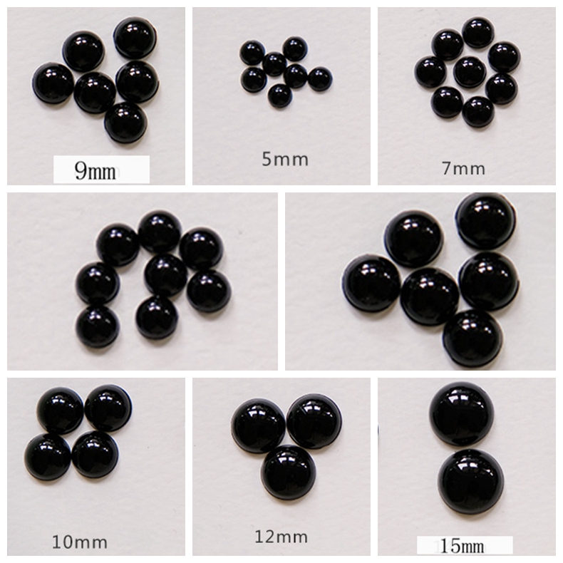 动物黑色半圆平底玩偶眼睛