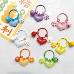 小巧钥匙扣韩国ins泫雅彩色花朵挂件耳机保护套挂饰diy钥匙扣配件