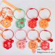 新款 花型亚克力双面钥匙扣好柿发生钢丝圈手工diy钥匙扣配件挂饰
