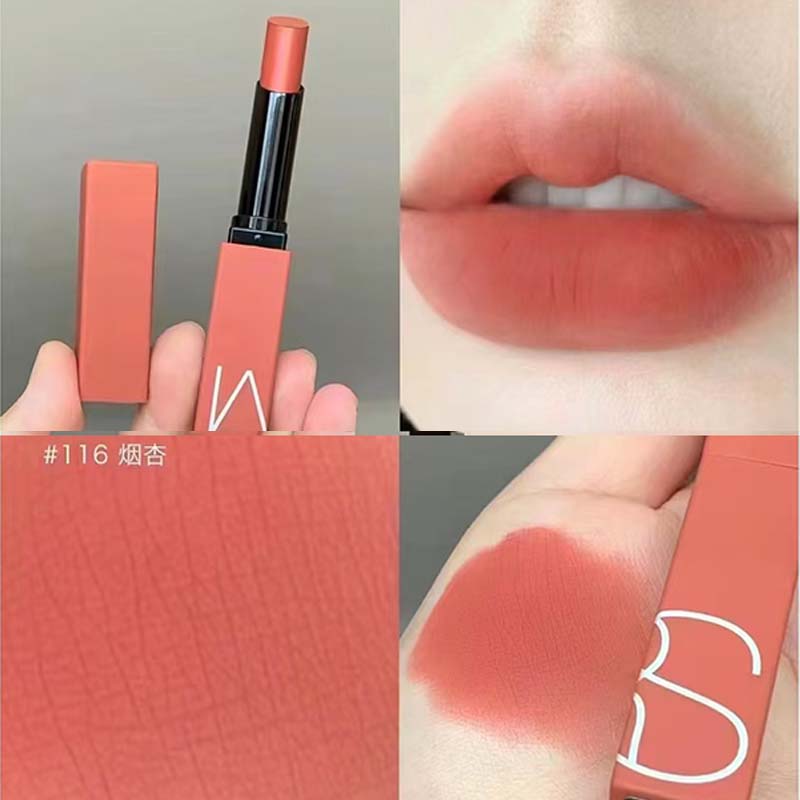 现货Nars116烟杏细管口红纳斯秋冬新品红细管哑光唇膏口红