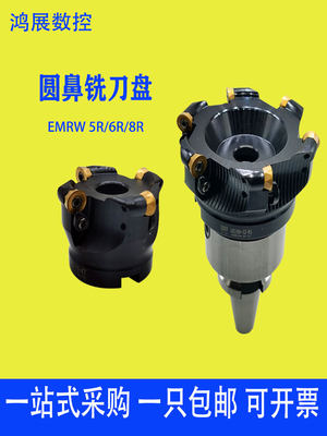 EMR/EMRW/TRS圆鼻铣刀盘装R5/R6/R8圆刀片加工中心专用开粗刀头