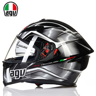 清仓 AGV K5s摩托车头盔骑行全盔赛车盔防雾男安全帽越野双镜片