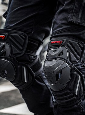 赛羽K46摩托车机车越野护具骑行护腿护膝防摔k27男女透气短款夏季