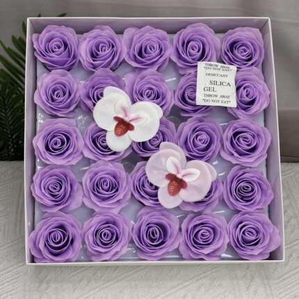 曼塔香皂花仿真玫瑰花盒装永生花礼品手工花束家居装饰礼品