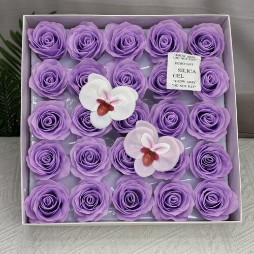 曼塔香皂玫瑰花头永生花礼品