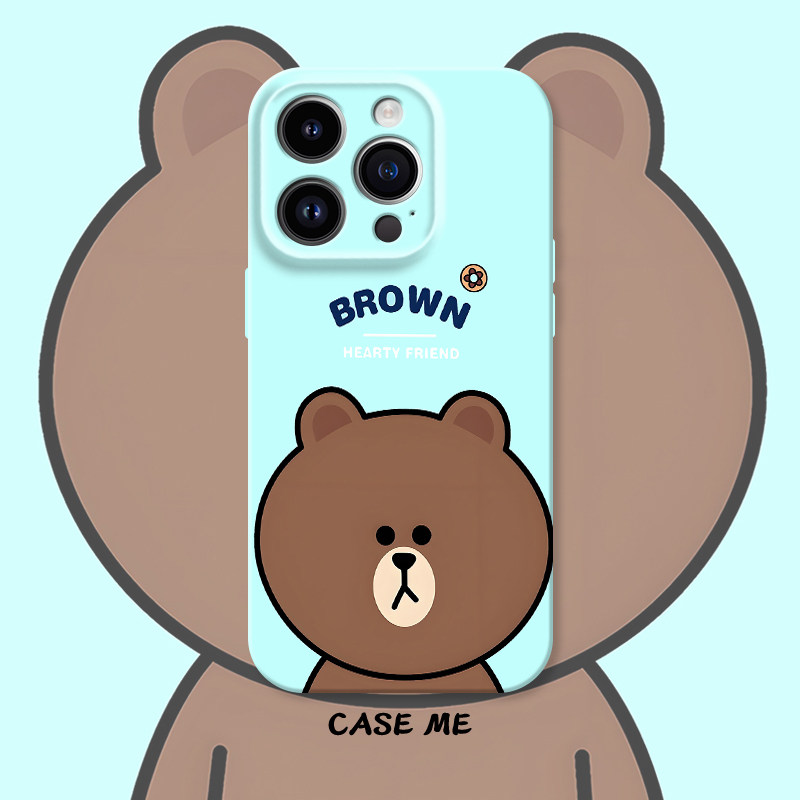 brown布朗熊适用iphone16/15pro苹果17Promax华为P70/MATE70/vivox200/oppofindx8/x9/一加ACE5/3pro手机壳