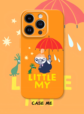 姆明小美撑伞适用iphone17/16pro苹果13/14Promax华为P70/MATE70/vivox100/X90/S19/oppoReno11/Reno10手机壳